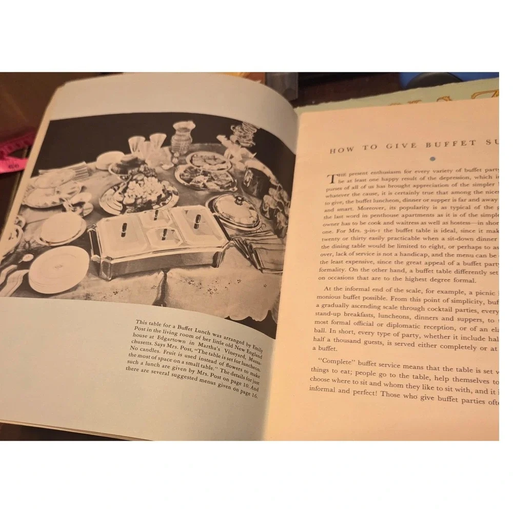 Emily Post How To Give Buffet Suppers 1933 Booklet 1st Edition Art Deco RARE